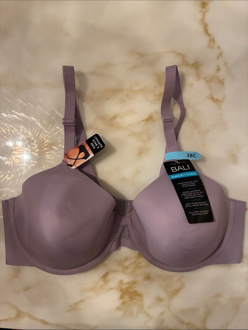 Bali Smoothing Underwire Bra - Lavender
